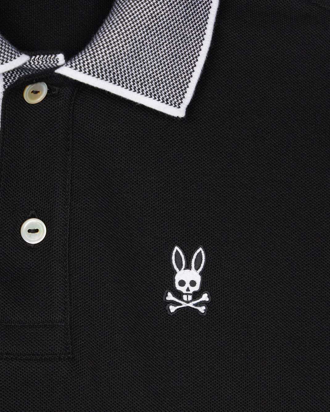 Polos Psycho Bunny Southport Pique Polo Shirt Noir Enfant | DDT-39416323